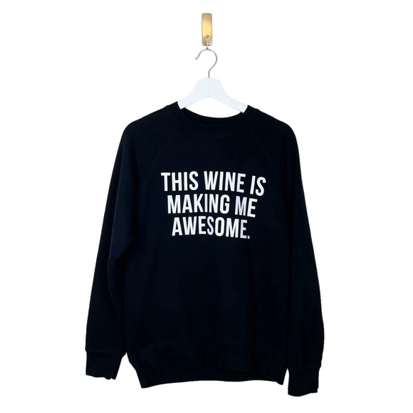 Brunette the Label Wine Crewneck Sweater Size S/M - Picture 4 of 7